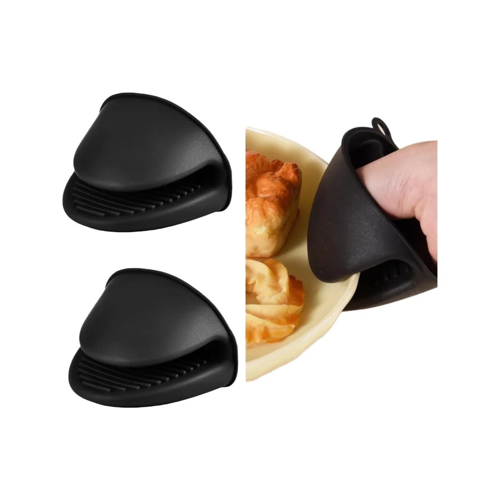 Genérico Mini Guantes de Horno de Silicona, Guantes Pinza Antideslizantes | 10 x 8.5 cm, duraderos, para freidora de aire, BBQ, horneado, cocina, microondas