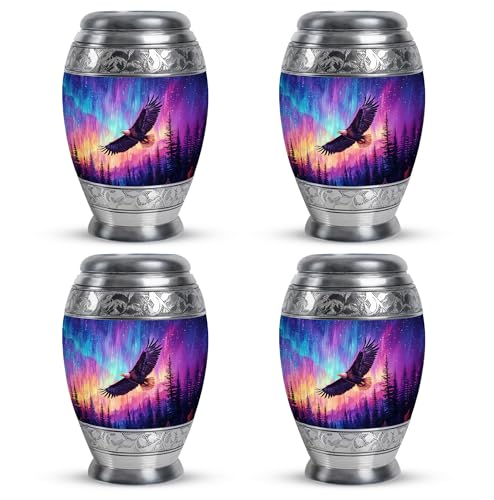 Image of Eagle Urn Cremation Urn for Ashes for Women Small 3 Inch 4 Qty | Decorative Burial Urns Keepsake Funeral Urns