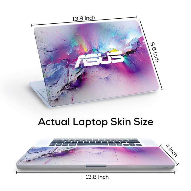 Image of Galaxsia Asus D49 Full Vinyl Laptop Skin /Sticker /Cover for 14 Inches Laptops Laminated-Removable-HD Quality Compatible for Hp-Dell-Sony-Lenovo-Asus etc.(13.8x9.6 Inches)