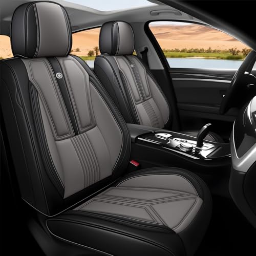 Image of Custom Car Seat Cover for Jeep Gladiator 2020-2026,Easy install,Black Gray | nappa leather seat protector,full coverage seat covers,all weather seat cover,waterproof,anti-slip,easy clean,2 seat Standard