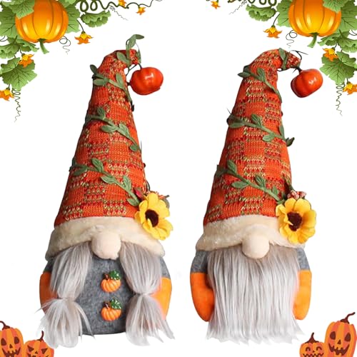 MaibaoteMbt Gnomo Autunnale Decorazioni, 2 Pezzi Bambole Gnomi Autunnali, Decorazione Elfo Di Peluche Gnomi, Senza Volto Ornamenti per Autunnale, Peluche Gnomo Ornamenti, Autunno Harvest Decor (M2) MaibaoteMbt Gnomo Autunnale Decorazioni, 2 Pezzi Bambole Gnomi Autunnali, Decorazione Elfo Di Peluche Gnomi, Senza Volto Ornamenti per Autunnale, Peluche Gnomo Ornamenti, Autunno Harvest Decor (M2)