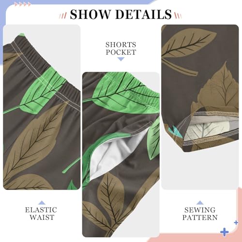J JOYSAY Various Foliage Plant Darkbrown Pajamas Pants Soft Long Pajama Bottoms Lounge Sleep Pants Size S-XL4