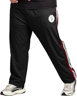 Men’s Sports Track Pants | Regular Fit Polyester Gym Lower with Triple Side Stripe | Athletic Running &amp; Workout Trackpant