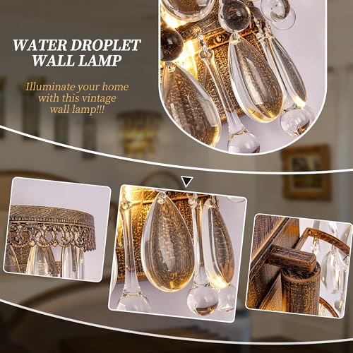 Image of TOCHIC Wall Sconces Set of Two, Bronze Wall Light Fixtures for Bedroom, Vintage Farmhouse Wall Lamp Wall Mounted Light, Indoor Wall Sconce for Hallway, Living Room, Stairway