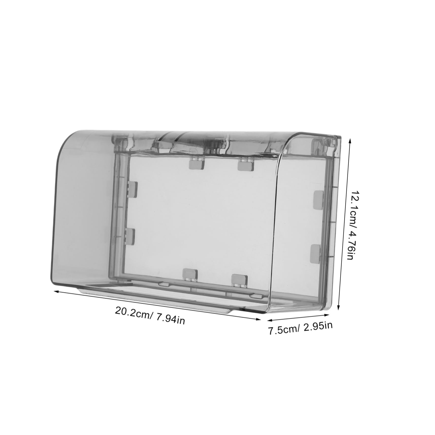 Angoily Weatherproof Cover Socket Cover 2 Gang Wall Switch Sockets Front Plate Installation Box Socket Cover Protector for Outdoor Use Black - Image 2