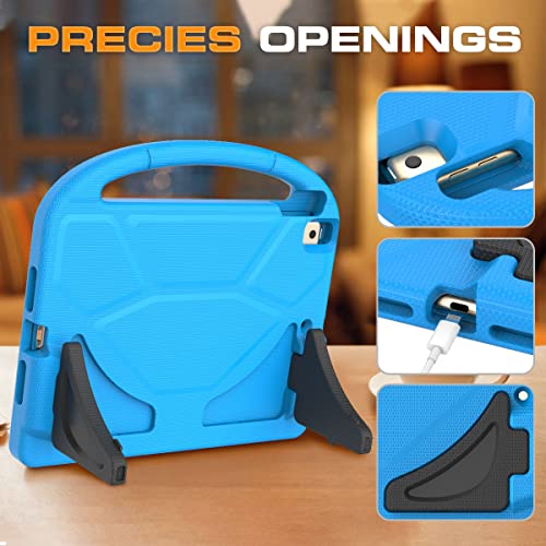 Image of Kids Case for iPad 9th /8th /7th Generation, iPad 10.2 Kids Case with Built-in Screen Protector, Durable Shockproof Handle Stand Protective Cover for iPad 10.2 Inch 2021 /2020 /2019, Blue
