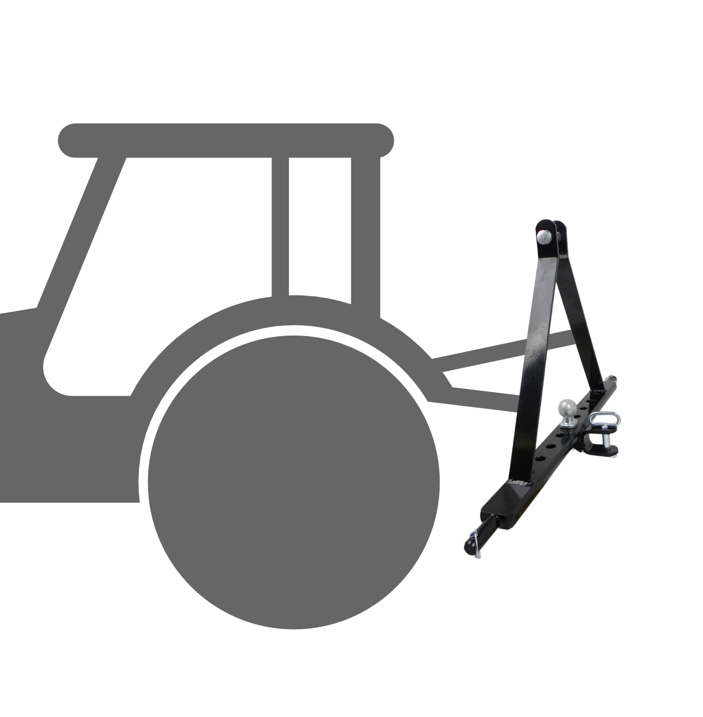 Triangolo per guida agricola Kat 2 a prova di torsione – Triangolo per trattore, struttura in acciaio stabile, registrazione sicura e senza gioco, ideale per coltivatori agricoli