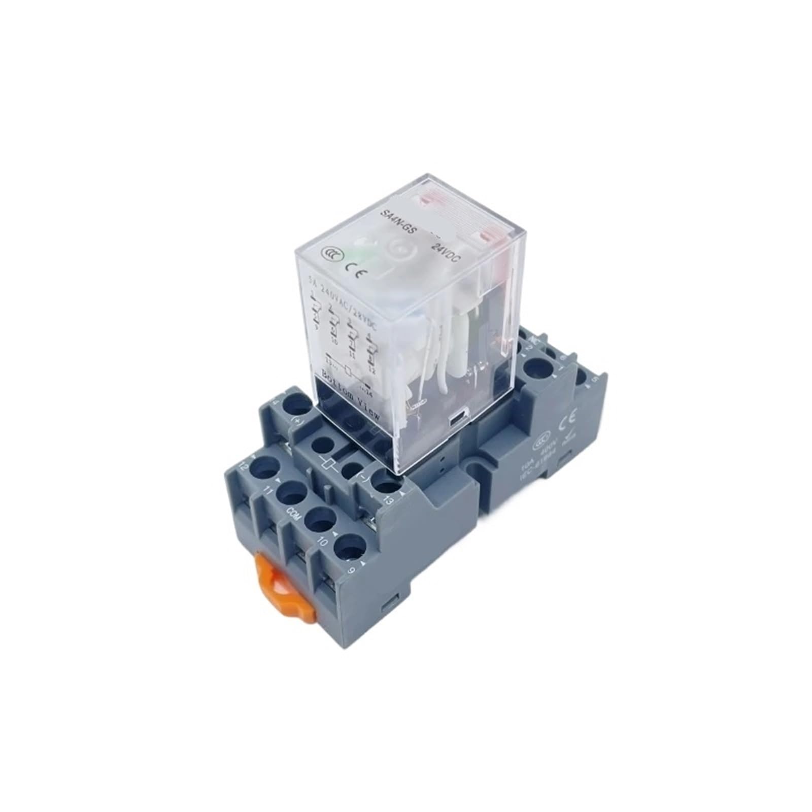Relés 10 interruptores electromagnéticos de Bobina Miniatura Contacto Plateado HH52P 54P 62P con Base MY2NJ MY4NJ LY2NJ(SA2N LY DC12V 10A)