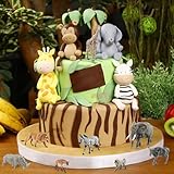 VOSSOT 9 Stück Tiere Figuren - Safari Tierfiguren Set, Mini Waldtier und Bauernhof Tiere, Vinyl Kunststoff Tierfiguren für Kinder