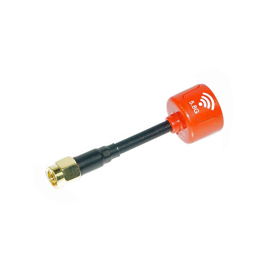 QWinOut 5.8-GHz 2.5Dbi Antenna RHCP/LHCP SMA/RP-SMA UFL Straight/Angle MMCX UFL Antenna FPV Mushroom Antenna for RC Drone Accessories (60mm RP-SMA Red)