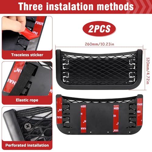Netztasche Auto Aufbewahrungsnetz Ablagenetz Gepäcknetz für Auto Boot Universal (2 Stück)