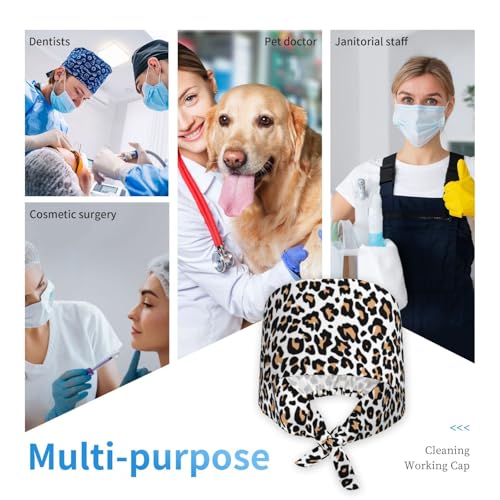 Image of Unisex Adjustable Surgical Sweatband - Elastic Bandage Cap - Scrub Caps for Nurse Working Cap