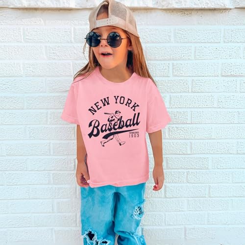 Ritatte Toddler Baby Girls Boys Baseball Shirt Baseball Game Day Outfit Kids Baseball Sports Fan T-Shirt Summer Tee Tops3