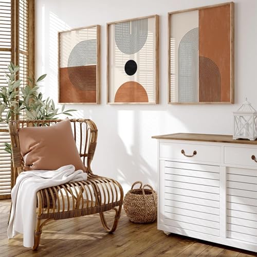 Affiche abstraite lune pour déco bohème chic de chambre