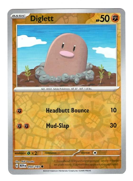 Amazon.com: Pokemon - Diglett 050/165 - Pokemon 151 - Reverse Foil