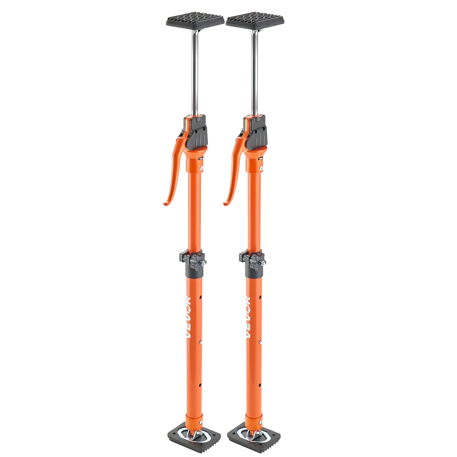 VEVOR Asta di Supporto per Martinetto, 2 Pezzi, Asta di Supporto Rapido Telescopica in Acciaio da 64,5-115 cm, Sistema Regolabile a 3 Mani con Capacità 100 kg per Sollevamento di Cartongesso
