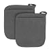 Ritz Royale Collection 100% Cotton Terry Cloth Pocket Mitt Set, Dual-Function Hot Pad / Pot Holder, 2-Piece, Graphite