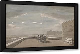 ArtDirect The Meteor of August 18, 1783, as seen from the East Angle of the North Terrace, Windsor Castle Custom Framed Art Print Giclee Print or Canvas Options with Various Sizes and Customization by Paul Sandby