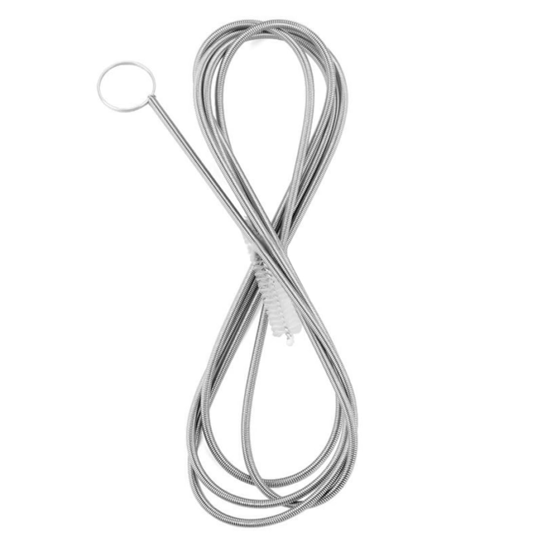 Yeaxxsqy Stainless Steel Refrigerator Scrub Brush, Long Flexible Nylon Fridge Drain Hole Cleaning Brush for Frozen Water Clog Remover