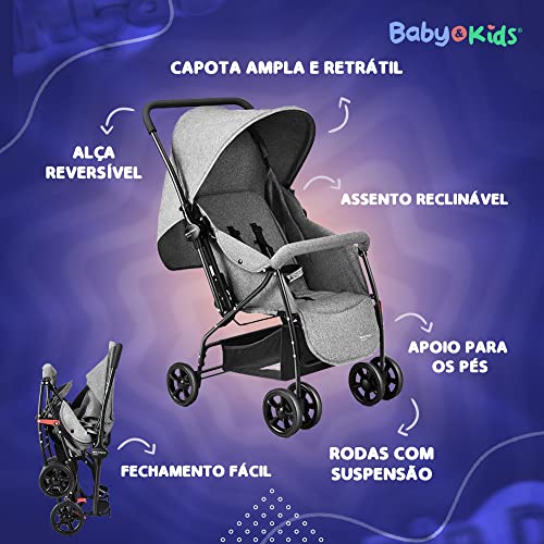 Carrinho De Bebê, Multikids, Max, Cinza