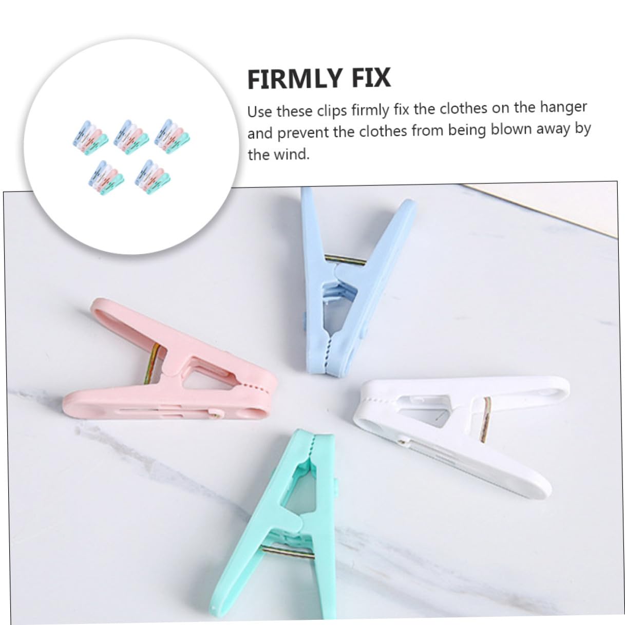 ABOOFAN 3 Set Mollette Bucato Antiscivolo Plastica Colorate Clip Per Stendibiancheria Resistenti Al Vento Per Indumenti E Trapunte 100 Pezzi*3