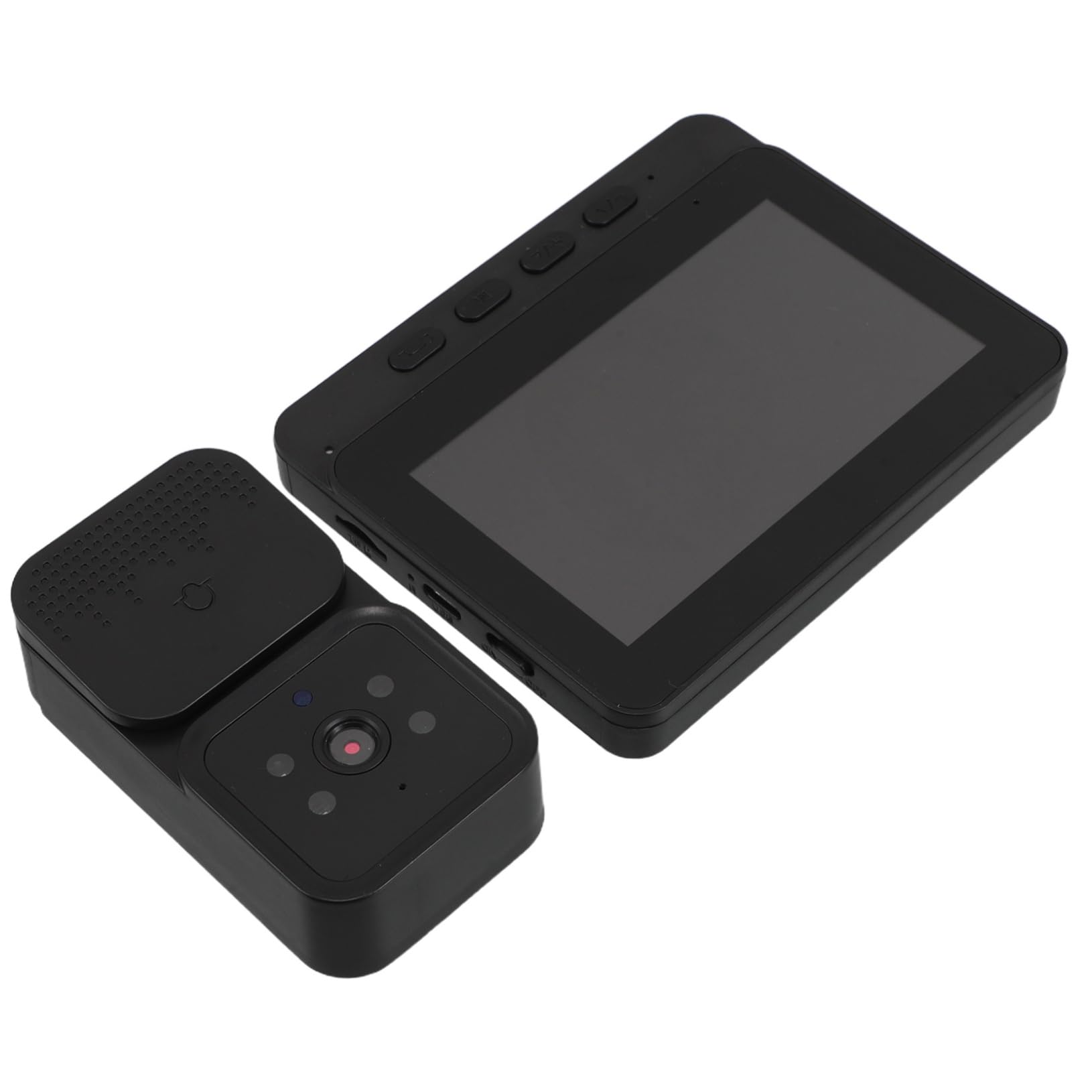 Mikikit Videocitofono con Campanello Wireless Nero con Schermo 4, 3 | Video Monitoring, Comunicazione Bidirezionale, Plastica ed Elettronica, Uso Domestico Remoto