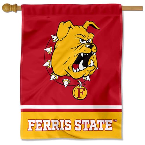 Ferris State Bulldogs Wordmark Logo House Flag Banner