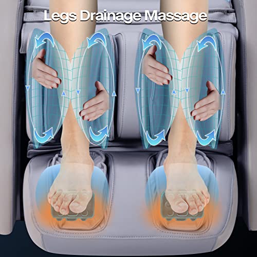 2023 A710 4D Massage Chair Recliner, Zero Gravity Shiatsu Massager With Ai Voice Control, Sl Track, Heating, Touch Screen, Quick Access Buttons (Beige) 2 #TOP7