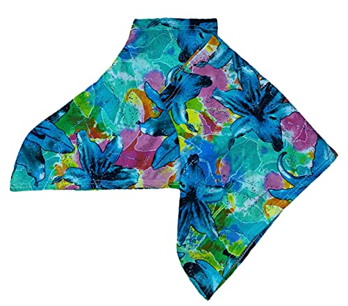 Ice Fire 1 Pair Skate Boot Covers | Durable Boot Protector for Ice/Figure/Roller Skate | Universal Size | Skating Accessory- Aqua Garden - Thumbnail 4