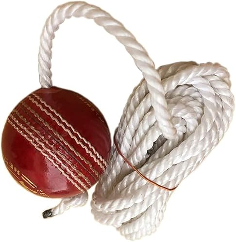 Miniatura 3 de AnNafi Bola colgante para práctica, golpear y entrenar  Bola colgante de temporada con cuerda IBall con un cordón bola colgante de cricket fabricada