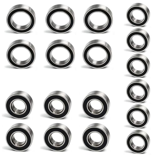 18pcs RC Car Ball Bearing Set 4x7x2.5mm 4x8x3mm 7x11x3mm Compatible with Wltoys 1/14 144001 RC Car...