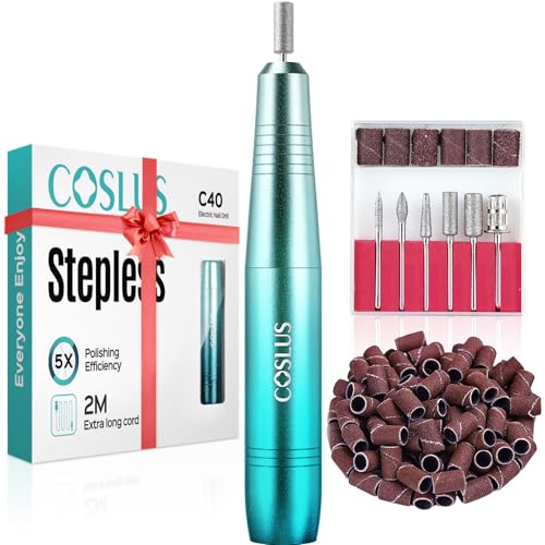 COSLUS Electric Nail Drill File Professional: for Acrylic Gel Dip