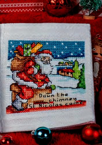 Christmas Decoration Cross Stitch Pattern: Down the chimney St. Nicolas came (English Edition)
