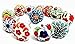 12 x Mix Vintage Look Flower Ceramic Knobs Door Handle Cabinet Drawer Cupboard Pull Cabinet Knobs by Zoya's