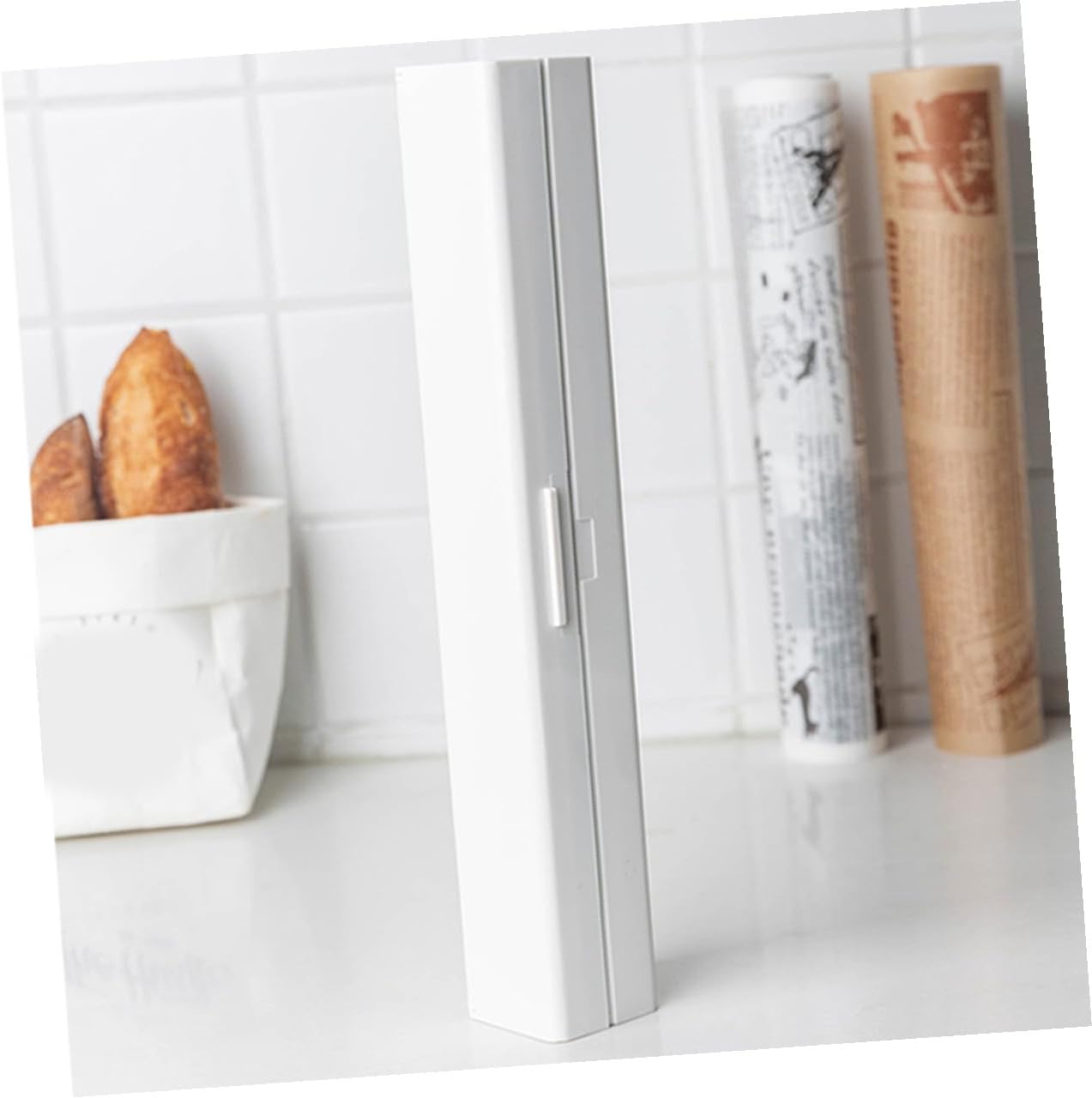 Food Cling Wrap Cutter Case PP Dispenser for Home Kitchen