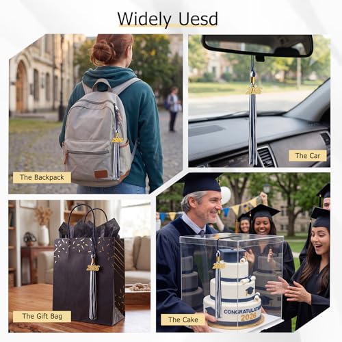 Image of GraduationMall Single&Multiple Color Graduation Tassel with 2026 Year Charm 9 inch