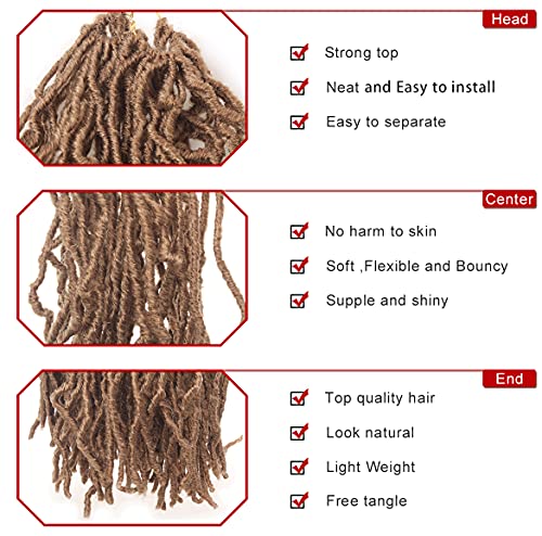 Xtrend 7 Packs Nu Faux Locs Crochet Braids 30 Inch Most Natural Soft Faux Locs Crochet Braid Hair Synthetic Hair African Roots Hair Extensions 27# - Image 3