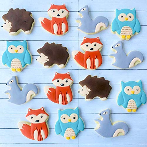 Kaishane 5Pcs Animal Cookie Cutter Set - Fox Owl Raccoon Squirrel Forest Woodland Animal Cookie Cutters Molds For Kids #TOP3