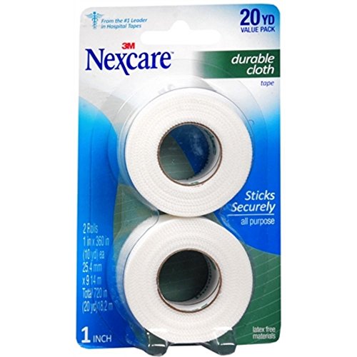 Nexcare Durapore Durable Cloth Tape 1" X 10 yd, 2 ea (Pack of 3)