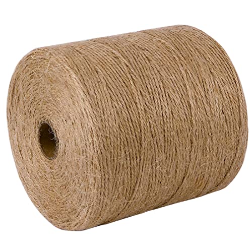 Image of PerkHomy Natural Jute Twine 1800 Feet Long Twine String for Crafts Gift Wrapping Packing Gardening Crochet Knitting Macrame Decor (1800 FT * 2mm (3Ply))