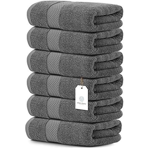 White Classic Luxus-Hotel-Handtücher, 100 % ägyptische Baumwolle Cover