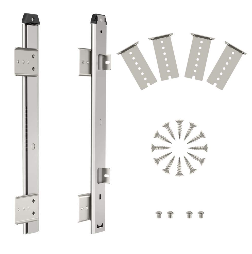 Sliding Keyboard Drawer Tray Hardware 305/355/405/455 mm Slides Metal Drawer Keyboard Slides Mounting Accessories/Ideal for Under Desk Kitchen Cabinet Drawer,One Set(305 mm,Silver).