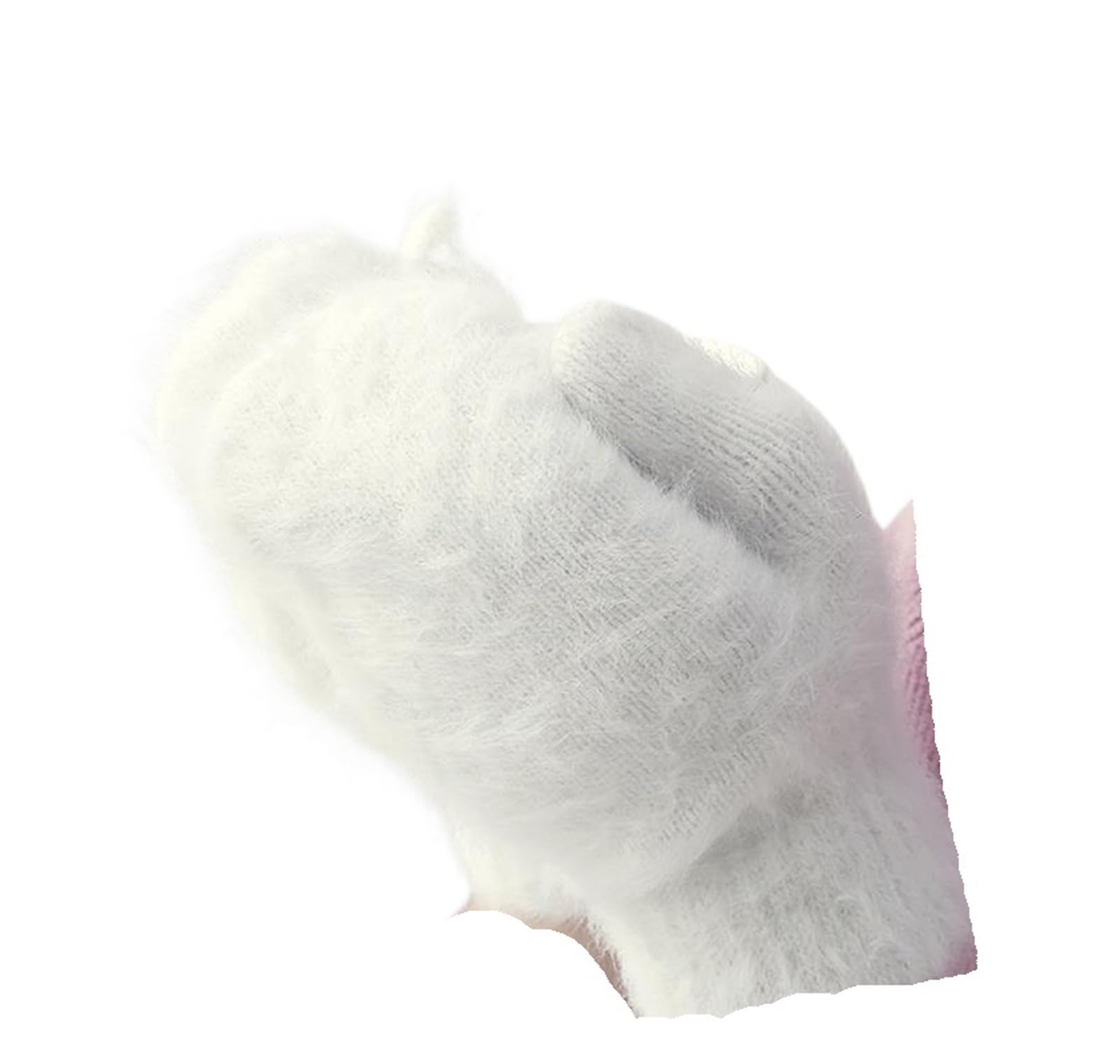 1 par de guantes cálidos felpa, manoplas suaves con dedos completos Para Hombre Mujer