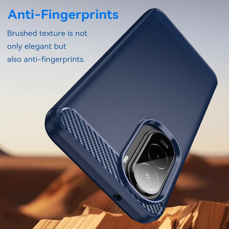 Image of Basic Case for Poco M7 Plus 5G (Carbon Fibre Blue)