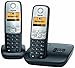Produktbild Gigaset A400A Duo Dect-Schnurlostelefon mit Anrufbeantworter, incl. 1 zusätzlichen Mobilteil, schwarz