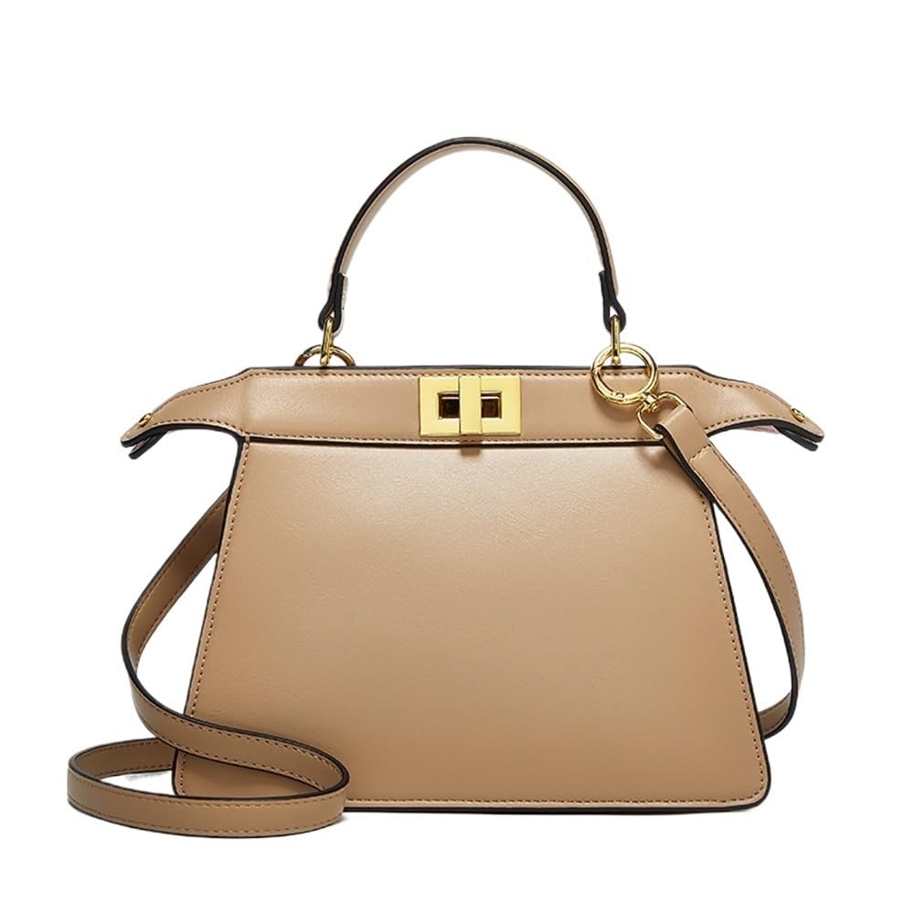fzmnwwc Ladies' Fashionable Versatile Handbag with Simple Temperament, Single Shoulder Crossbody Bag(Apricot)