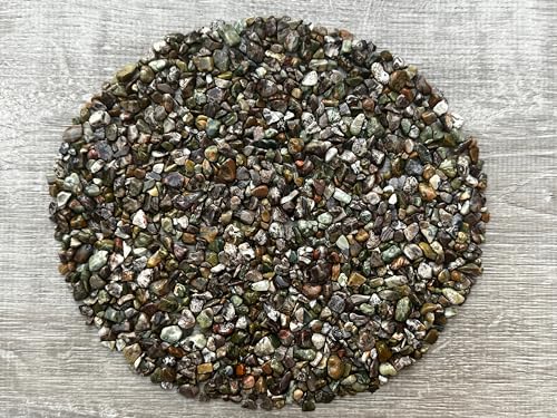 Image of GAF TREASURES 2 oz Lot Natural Semi Tumbled Rhyolite Gemstone Chips, Crushed Mini Rhyolite Crystals, Undrilled Crystal Chips (Rhyolite)