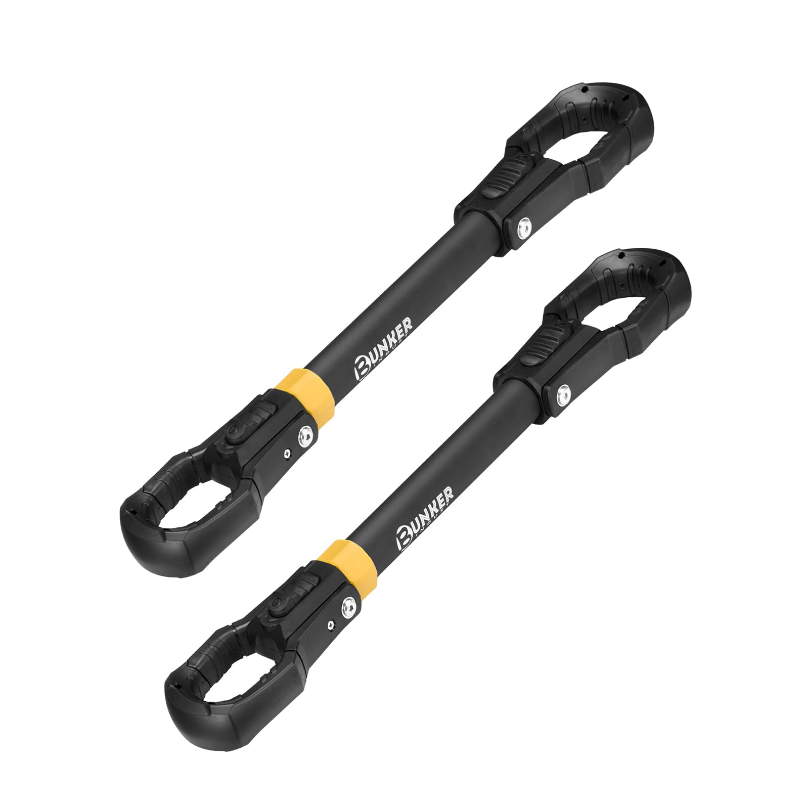 BUNKER INDUST 2 PCS E Bike Adapter Bar Fits Up to 100lbs for E Bike Rack, Adjustable Aluminum Bike Crossbar with Rubber Hooks, Adapt Diverse Bike Frames, Women's BMX & Non-Standard Frames