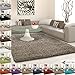 Produktbild Hochflor Langflor Shaggy Teppich Uni Farbe Verschiedene Größen und Farben - Taupe, 120x170 cm