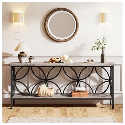 Tribesigns 70.9-Inch Industrial Sofa Table